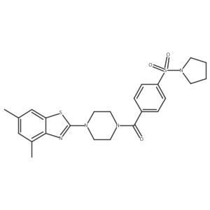 (4-(4,6-Dimethylbenzo[d]thiazol-2-yl)piperazin-1-yl)(4-(pyrrolidin-1-ylsulfonyl)phenyl)methanone结构式