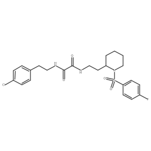 N1-(4-chlorophenethyl)-N2-(2-(1-((4-fluorophenyl)sulfonyl)piperidin-2-yl)ethyl)oxalamide结构式