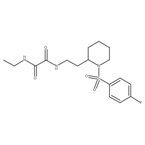 N1-ethyl-N2-(2-(1-((4-fluorophenyl)sulfonyl)piperidin-2-yl)ethyl)oxalamide Structure