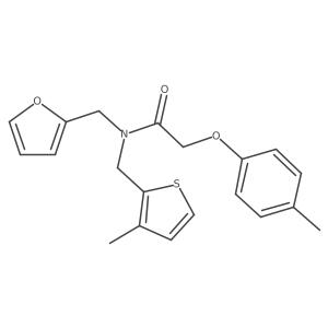 N-(furan-2-ylmethyl)-2-(4-methylphenoxy)-N-[(3-methylthiophen-2-yl)methyl]acetamide Structure