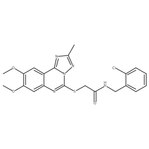 N-(2-chlorobenzyl)-2-((8,9-dimethoxy-2-methyl-[1,2,4]triazolo[1,5-c]quinazolin-5-yl)thio)acetamide结构式