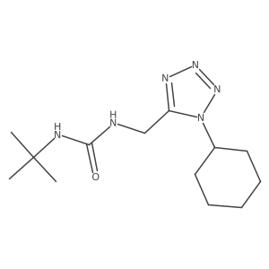 1-(tert-butyl)-3-((1-cyclohexyl-1H-tetrazol-5-yl)methyl)urea结构式