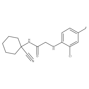 2-[(2-chloro-4-fluorophenyl)amino]-N-(1-cyanocyclohexyl)acetamide结构式
