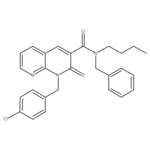 N-benzyl-N-butyl-1-(4-chlorobenzyl)-2-oxo-1,2-dihydro-1,8-naphthyridine-3-carboxamide Structure