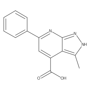 3-methyl-6-phenyl-1H-pyrazolo[3,4-b]pyridine-4-carboxylic acid Structure