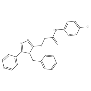2-{[4-benzyl-5-(4-pyridinyl)-4H-1,2,4-triazol-3-yl]sulfanyl}-N-(5-chloro-2-pyridinyl)acetamide Structure