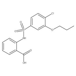 2-(4-Chloro-3-propoxybenzenesulfonamido)benzoic acid Structure