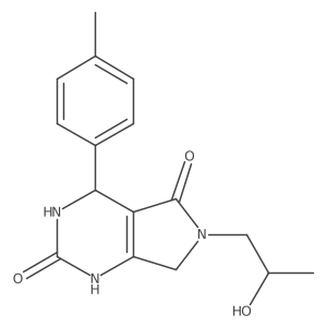 6-(2-hydroxypropyl)-4-(p-tolyl)-3,4,6,7-tetrahydro-1H-pyrrolo[3,4-d]pyrimidine-2,5-dione Structure