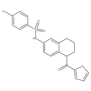 4-chloro-N-(1-(thiophene-2-carbonyl)-1,2,3,4-tetrahydroquinolin-6-yl)benzenesulfonamide Structure