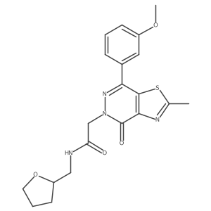 2-(7-(3-methoxyphenyl)-2-methyl-4-oxothiazolo[4,5-d]pyridazin-5(4H)-yl)-N-((tetrahydrofuran-2-yl)methyl)acetamide Structure