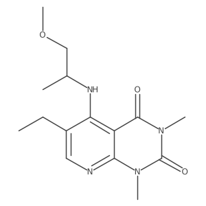 6-ethyl-5-((1-methoxypropan-2-yl)amino)-1,3-dimethylpyrido[2,3-d]pyrimidine-2,4(1H,3H)-dione Structure