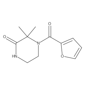 4-(Furan-2-carbonyl)-3,3-dimethylpiperazin-2-one Structure