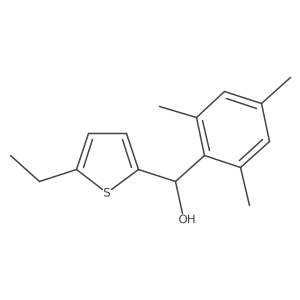 5-Ethyl-I+/--(2,4,6-trimethylphenyl)-2-thiophenemethanol Structure