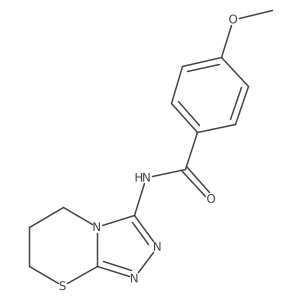 4-methoxy-N-{5H,6H,7H-[1,2,4]triazolo[3,4-b][1,3]thiazin-3-yl}benzamide结构式