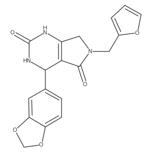 4-(benzo[d][1,3]dioxol-5-yl)-6-(furan-2-ylmethyl)-3,4,6,7-tetrahydro-1H-pyrrolo[3,4-d]pyrimidine-2,5-dione Structure