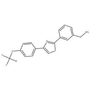 3-[4-[4-(Trifluoromethoxy)phenyl]-2-thiazolyl]benzenemethanamine结构式