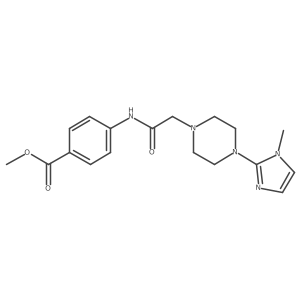 methyl 4-(2-(4-(1-methyl-1H-imidazol-2-yl)piperazin-1-yl)acetamido)benzoate结构式