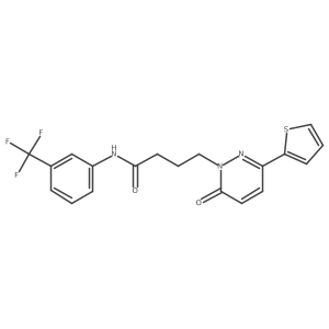 4-[6-oxo-3-(thiophen-2-yl)-1,6-dihydropyridazin-1-yl]-N-[3-(trifluoromethyl)phenyl]butanamide Structure