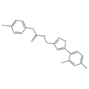 2-(4-chlorophenyl)-N-{[5-(2,4-difluorophenyl)-1,2-oxazol-3-yl]methyl}acetamide Structure