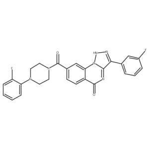 3-(3-fluorophenyl)-8-(4-(2-fluorophenyl)piperazine-1-carbonyl)-[1,2,3]triazolo[1,5-a]quinazolin-5(4H)-one结构式