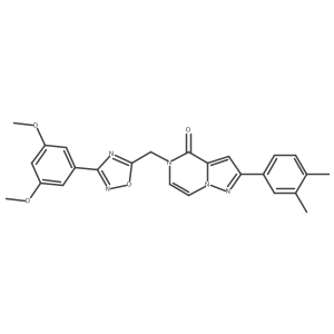 5-{[3-(3,5-dimethoxyphenyl)-1,2,4-oxadiazol-5-yl]methyl}-2-(3,4-dimethylphenyl)-4H,5H-pyrazolo[1,5-a]pyrazin-4-one Structure