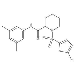 1-((5-chlorothiophen-2-yl)sulfonyl)-N-(3,5-dimethylphenyl)piperidine-2-carboxamide Structure