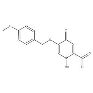 1-Hydroxy-5-[(4-methoxyphenyl)methoxy]-4-oxopyridine-2-carbonyl chloride Structure