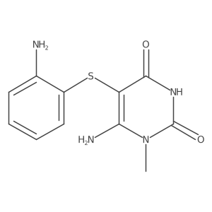 6-Amino-5-[(2-aminophenyl)thio]-1-methyl-2,4(1H,3H)-pyrimidinedione结构式