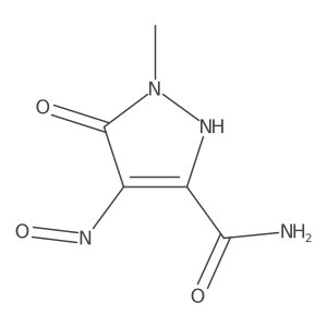 5-hydroxy-1-methyl-4-nitroso-1H-Pyrazole-3-carboxamide Structure
