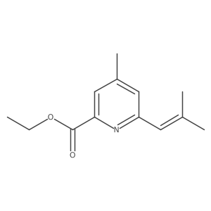 4-Methyl-6-(2-methyl-propenyl)-pyridine-2-carboxylic acid ethyl ester结构式