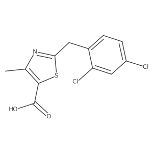 2-(2,4-Dichlorobenzyl)-4-methylthiazole-5-carboxylic acid结构式