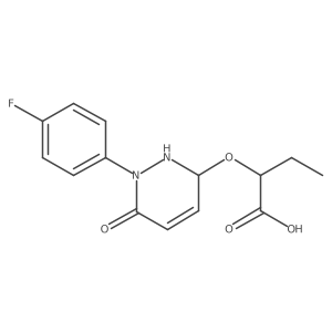 2-{[1-(4-Fluorophenyl)-6-oxo-1,2,3,6-tetrahydropyridazin-3-yl]oxy}butanoic acid Structure