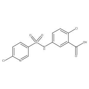 2-Chloro-5-(6-chloropyridine-3-sulfonamido)benzoic acid Structure