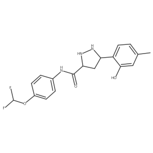 N-[4-(difluoromethoxy)phenyl]-5-(2-hydroxy-4-methylphenyl)pyrazolidine-3-carboxamide Structure