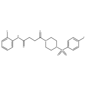 N-(2-fluorophenyl)-4-{4-[(4-fluorophenyl)sulfonyl]piperazin-1-yl}-4-oxobutanamide结构式