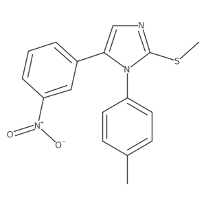 2-(methylthio)-5-(3-nitrophenyl)-1-(p-tolyl)-1H-imidazole Structure