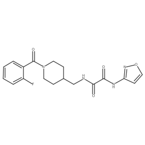 N1-((1-(2-fluorobenzoyl)piperidin-4-yl)methyl)-N2-(isoxazol-3-yl)oxalamide Structure