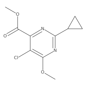 5-Chloro-2-cyclopropyl-4-methoxy-6-methoxycarbonyl-pyrimidine Structure