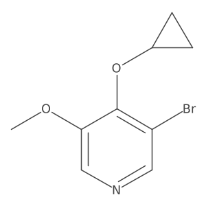 3-Bromo-4-cyclopropoxy-5-methoxypyridine结构式