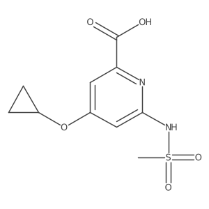4-Cyclopropoxy-6-(methylsulfonamido)picolinic acid结构式