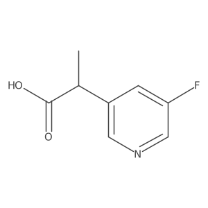 2-(5-Fluoropyridin-3-yl)propanoic acid结构式