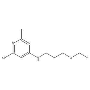 6-chloro-N-(3-ethoxypropyl)-2-methylpyrimidin-4-amine结构式