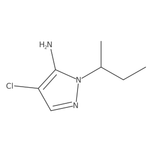 1H-Pyrazol-5-amine, 4-chloro-1-(1-methylpropyl)- Structure