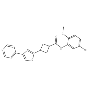 N-(5-chloro-2-methoxyphenyl)-3-(3-(pyridin-4-yl)-1,2,4-oxadiazol-5-yl)azetidine-1-carboxamide结构式