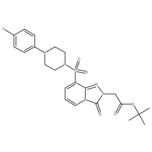 tert-butyl 2-(8-((4-(4-fluorophenyl)piperazin-1-yl)sulfonyl)-3-oxo-[1,2,4]triazolo[4,3-a]pyridin-2(3H)-yl)acetate结构式