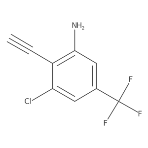 Benzenamine, 3-chloro-2-ethynyl-5-(trifluoromethyl)-结构式