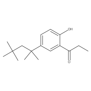 1-[2-Hydroxy-5-(2,4,4-trimethylpentan-2-yl)phenyl]propan-1-one Structure