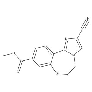 Methyl 2-cyano-5,6-dihydroimidazo[1,2-d][1,4]benzoxazepine-9-carboxylate结构式