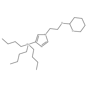 1-(2-(tetrahydro-2H-pyran-2-yloxy)ethyl)-4-(tributylstannyl)-1H-imidazole结构式