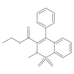 ethyl 2-methyl-1,1-dioxo-4-phenyl-2H-1lambda6,2-benzothiazine-3-carboxylate结构式
